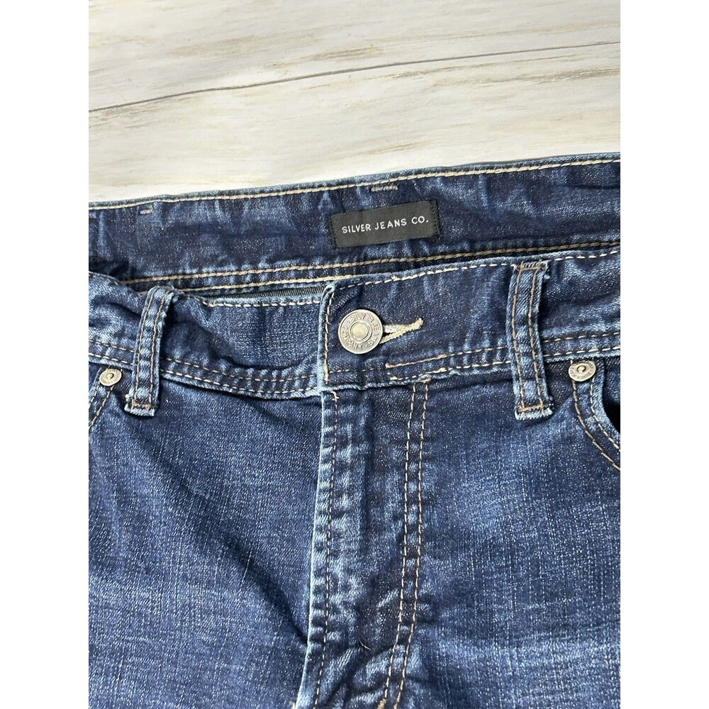 Silver Jeans Mens Size 36 x 32 Allan Classic Fit Straight Leg Stretch Denim pant - Picture 8 of 12